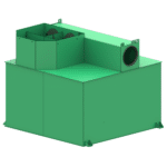 séparateur débourbeur à hydrocarbures avec coalesceur taille 07 sca 07 vue isométrique