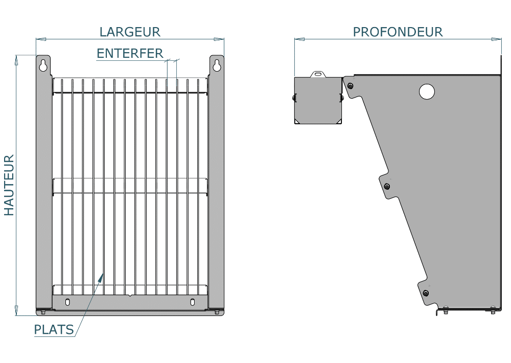caisson dégrilleur schéma