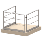 garde corps aluminium en u gc vue isométrique