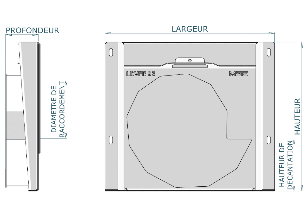 limiteur de débit à effet vortex escamotable ldvfe schéma