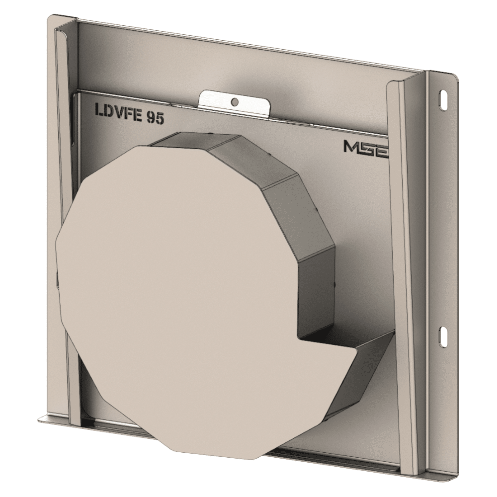 limiteur de débit à effet vortex escamotable ldvfe vue isométrique