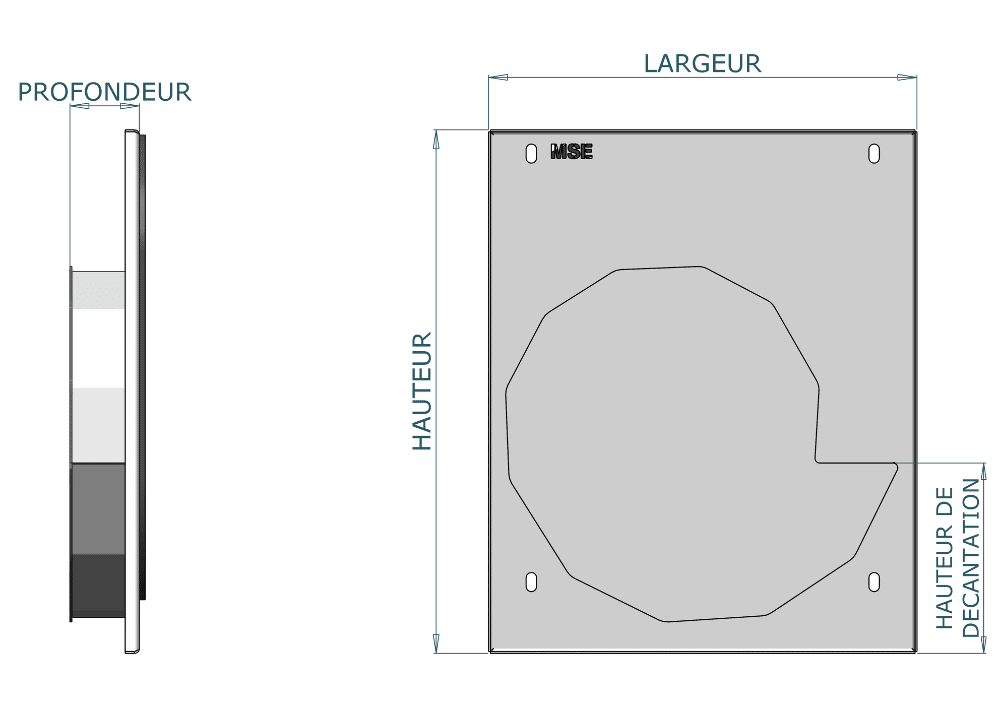 limiteur de débit à effet vortex fixe ldvfe fixe schéma
