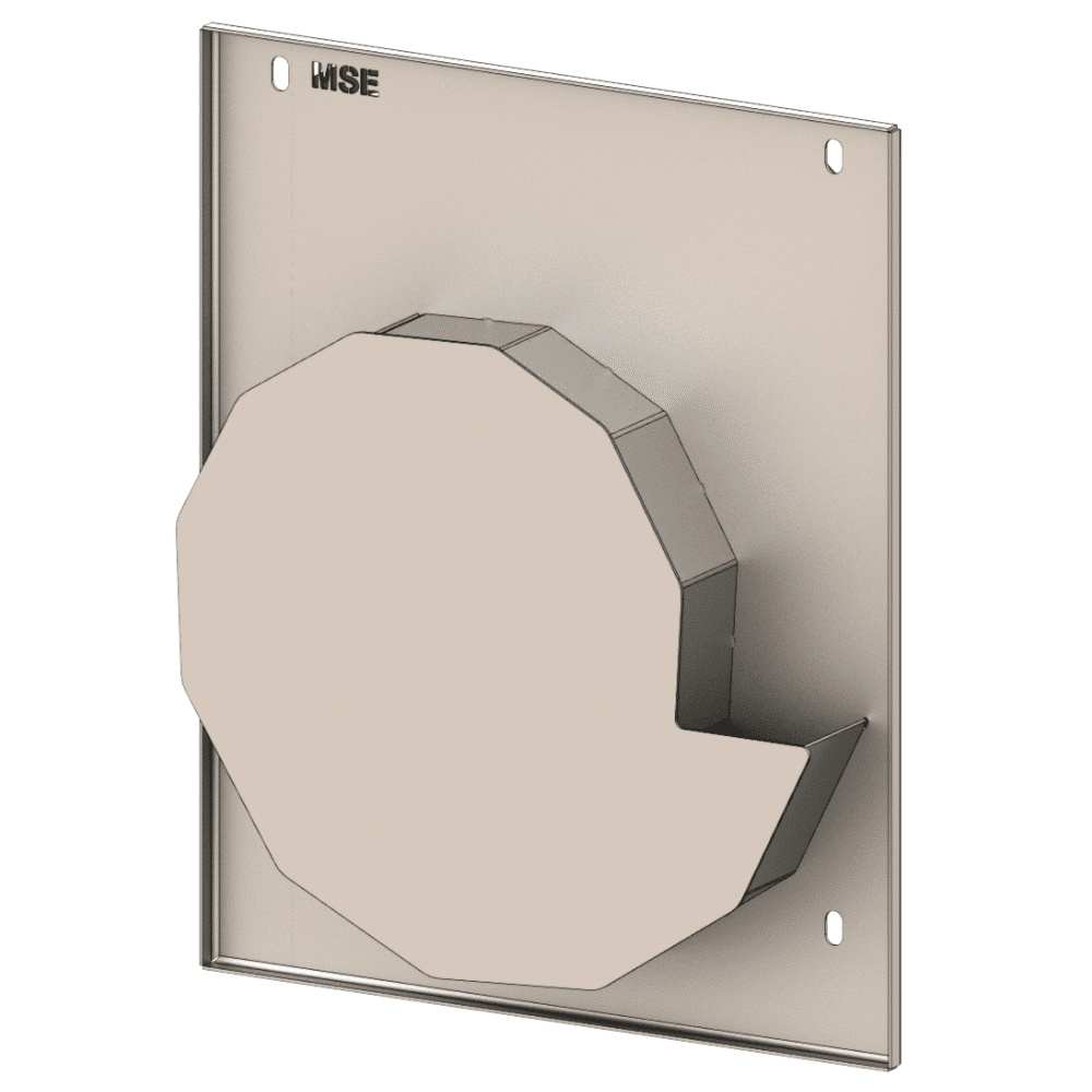 limiteur de débit à effet vortex fixe ldvfe fixe vue isométrique
