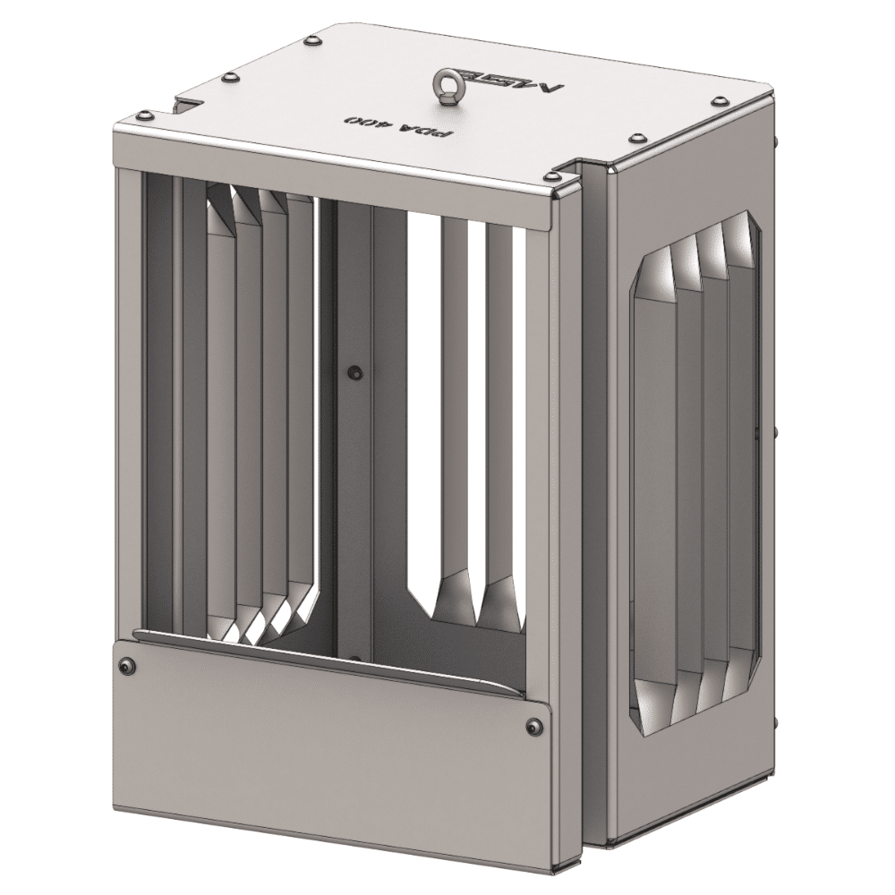 panier dégrilleur aluminium 400 pda 400 vue isométrique