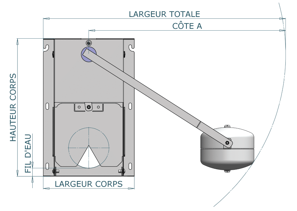 régulateur de débit à flotteur radial rd schéma