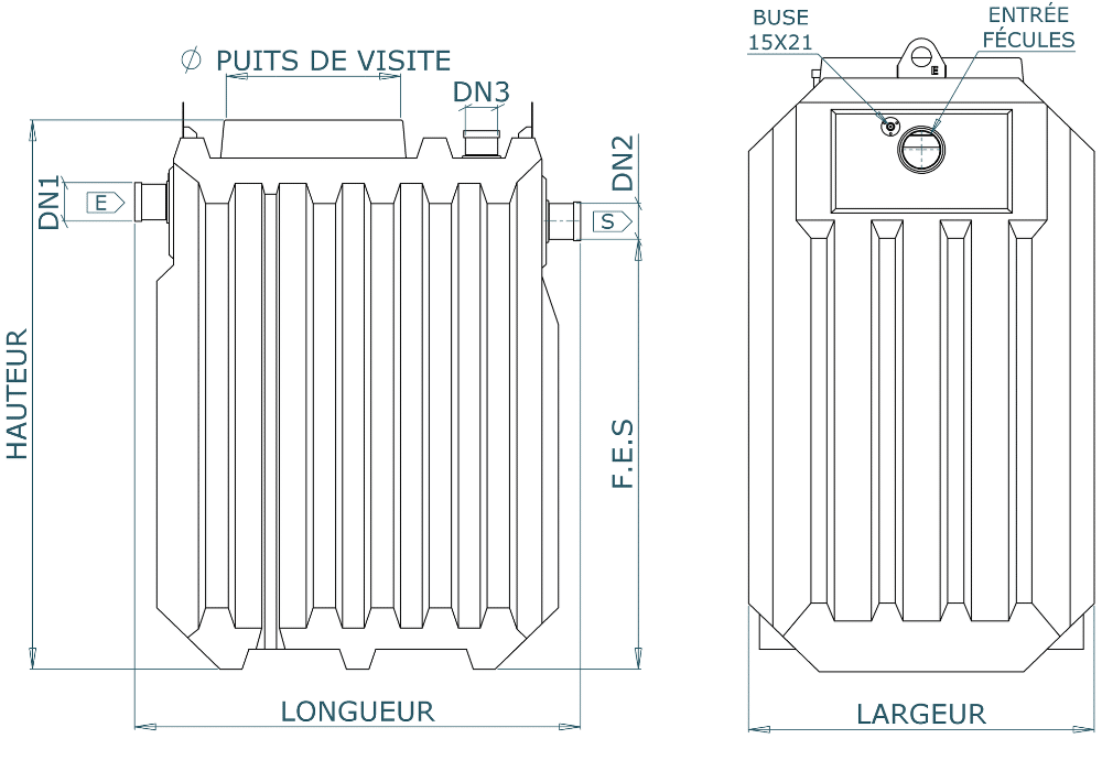 séparateur à fécules pe taille 05 sfpe 05 schéma