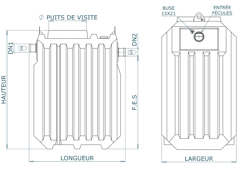 séparateur à fécules pe taille 05 sfpe 05 schéma