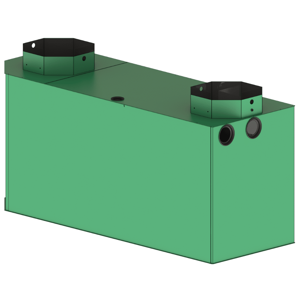 séparateur à graisses et fécules inox taille 14 sdgfi 14 vue isométrique