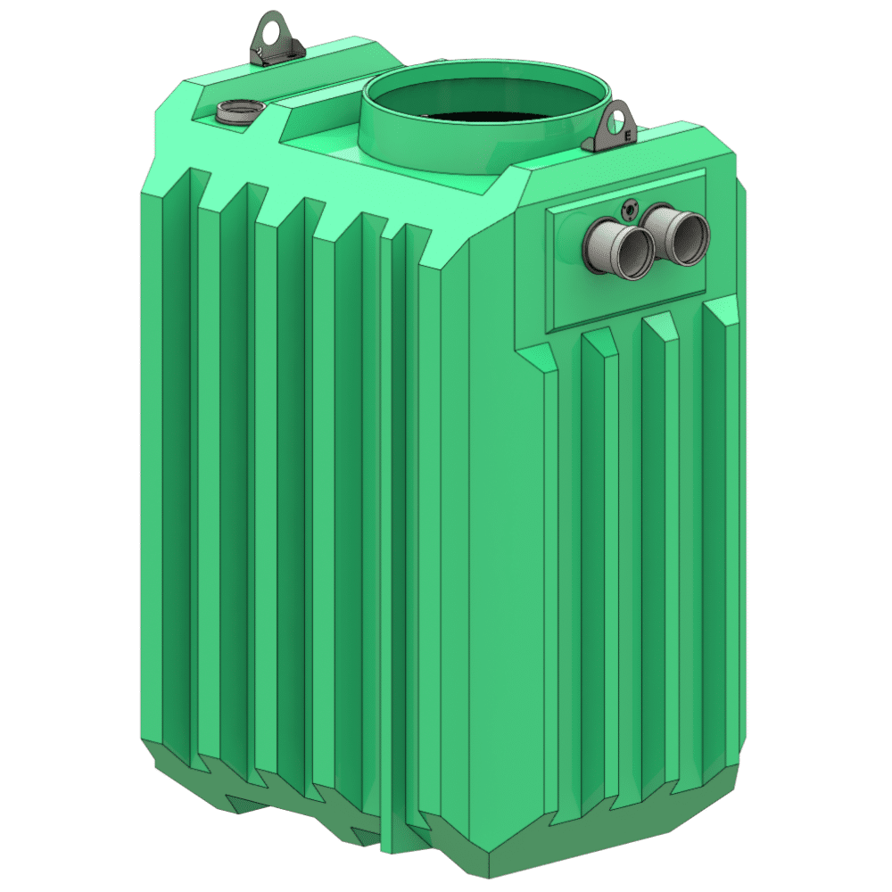 séparateur à graisses et fécules pe taille 03 sdgfpe 03 vue isométrique