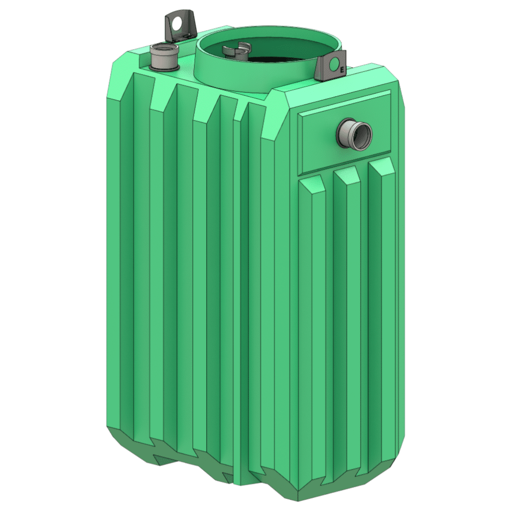séparateur à graisses pe taille 03 sdgpe 03 vue isométrique
