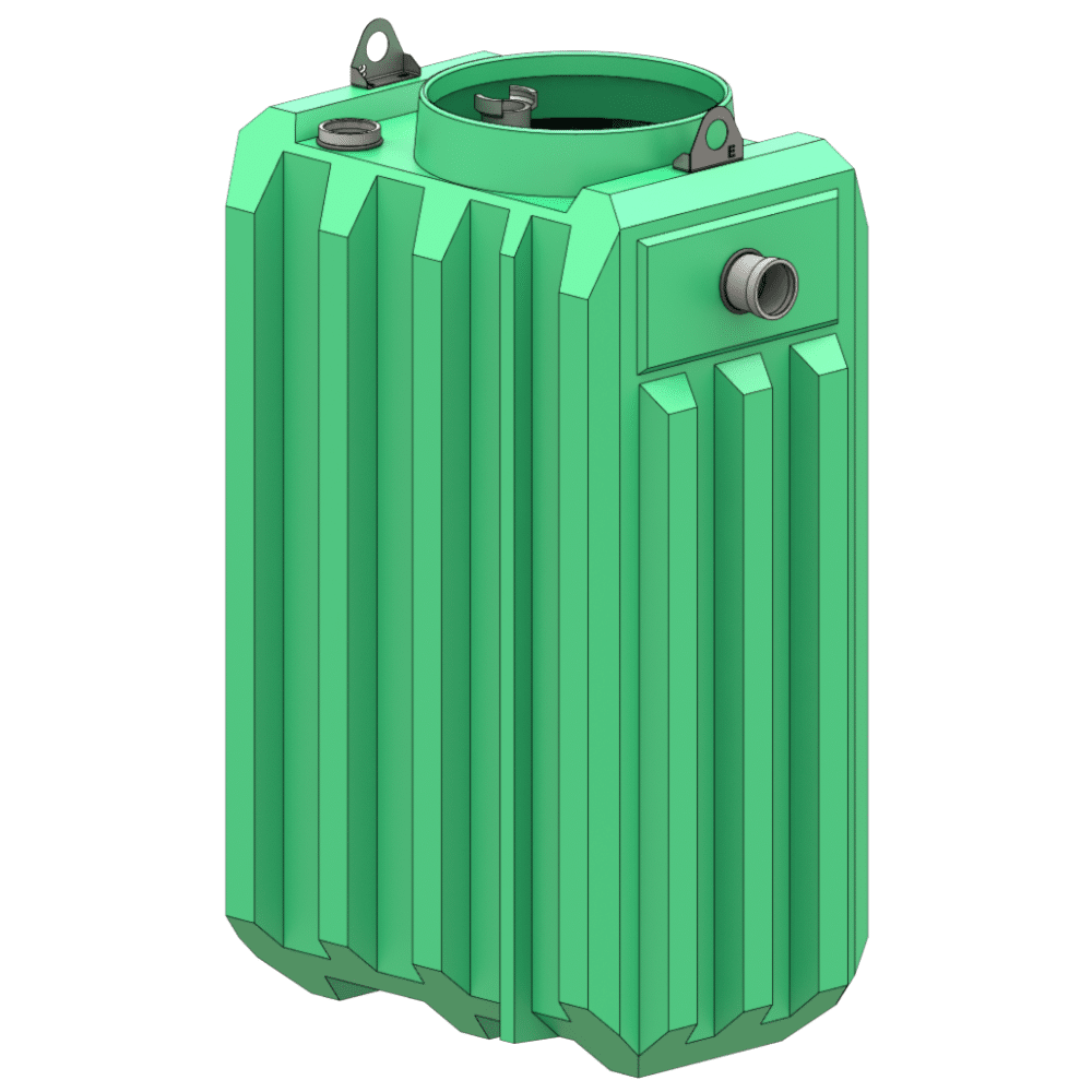 séparateur à graisses pe taille 03 sdgpe 03 vue isométrique