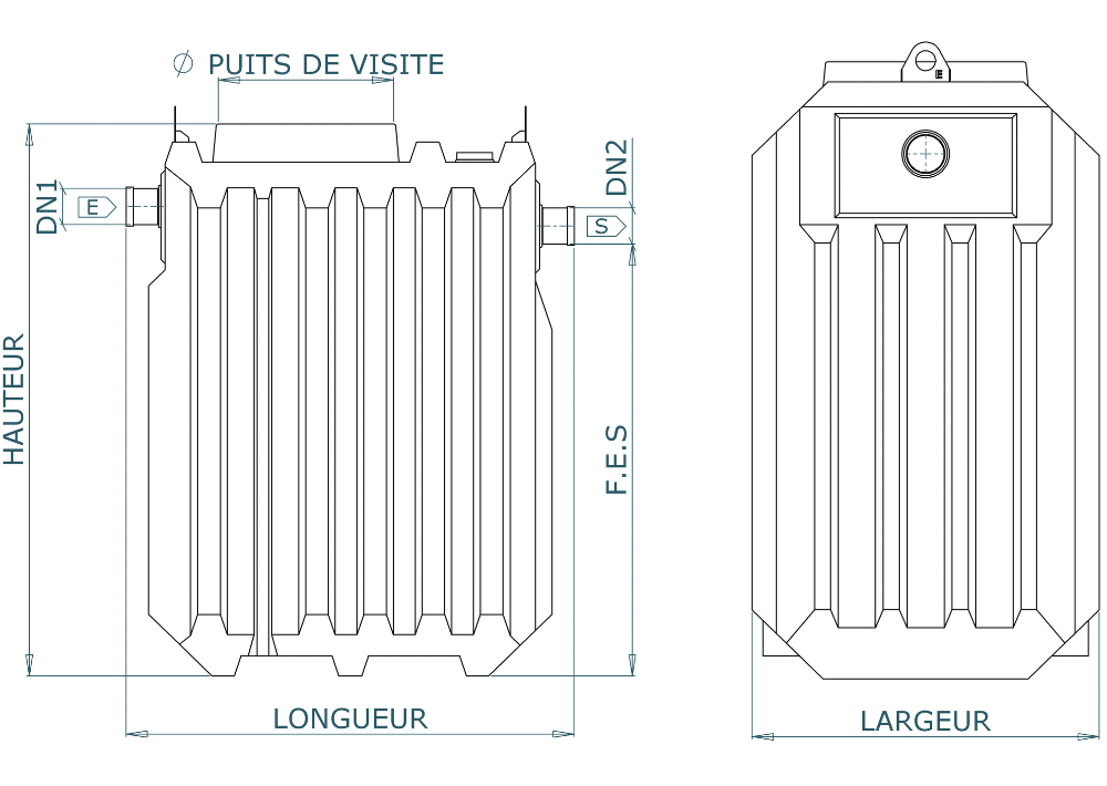 séparateur à graisses pe taille 05 sdgpe 05 schéma