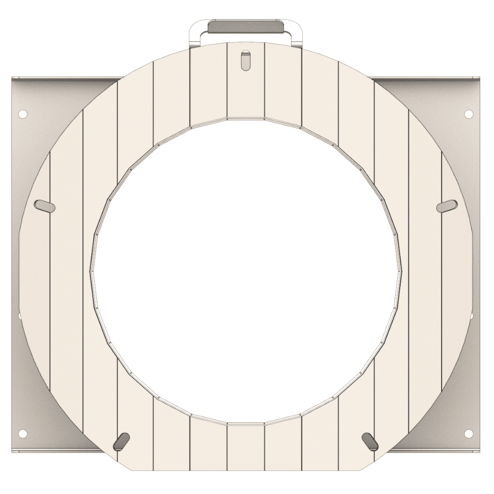 adaptation pour regard circulaire arc vue de face