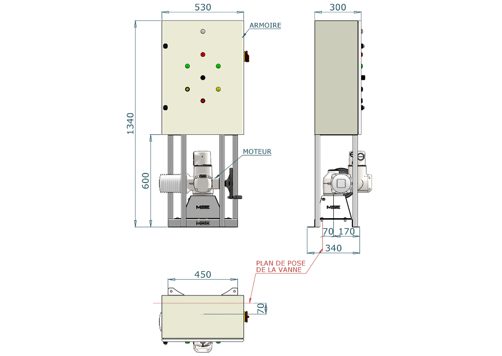 armoire + moteur schéma
