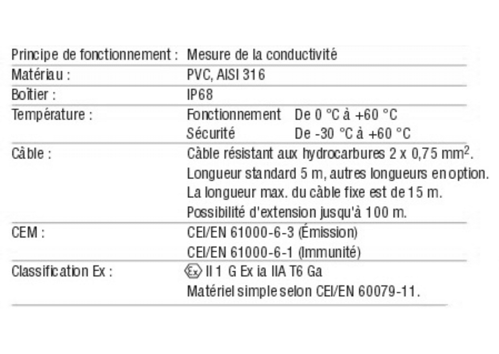 sonde oms 1 caractéristiques techniques 2