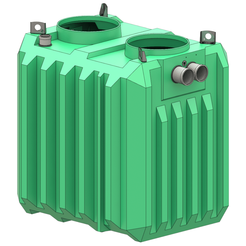 séparateur à graisses et fécules pe taille 10 sdgfpe 10 vue isométrique